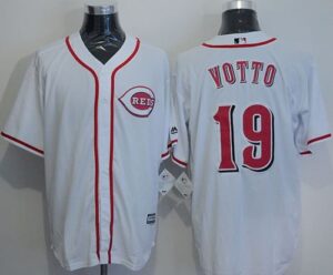 Cincinnati Reds #19 Joey Votto White New Cool Base Stitched Jersey