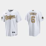 Men's Los Angeles Dodgers #6 Trea Turner 2022 All-Star Game Cool Base Jersey - White