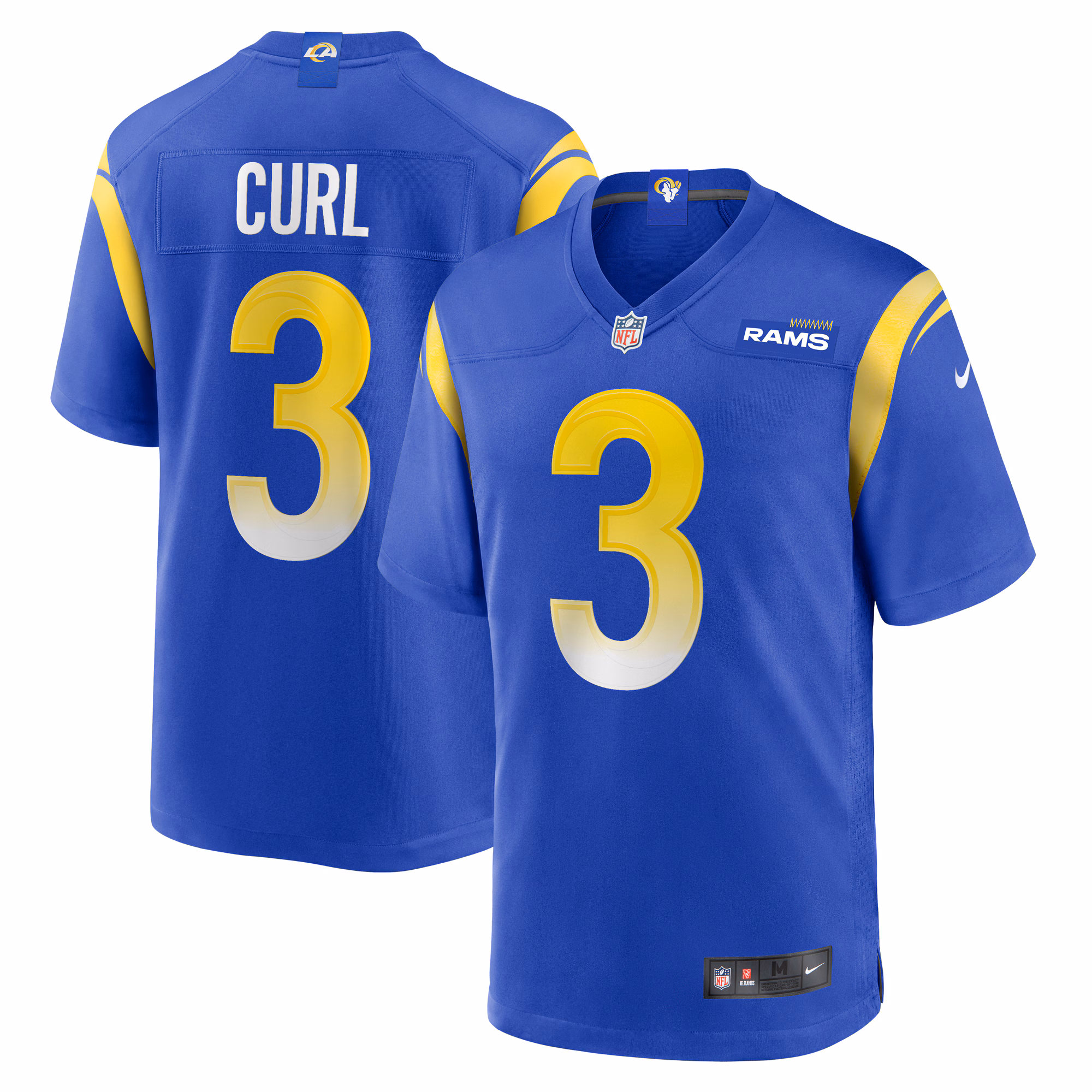 Kamren Curl Los Angeles Rams  Game Jersey -  Royal