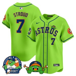CJ Stroud #7 Houston Astros Orbit Patch Vapor Premier Limited Jersey V3 - All Stitched