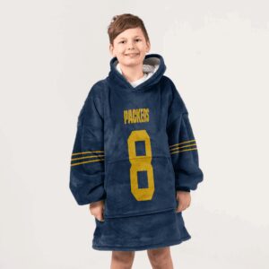 Kid J.J 8 Green Bay Football Unisex Blanket Hoodie