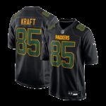 Green Bay Packers #85 Tucker Kraft Black Fashion Game Jersey