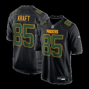 Green Bay Packers #85 Tucker Kraft Black Fashion Game Jersey