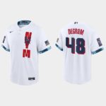 Men's New York Mets #48 Jacob deGrom White 2021 All-Star Game Jersey
