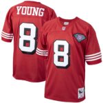 Steve Young San Francisco 49ers  1994 Authentic Throwback Retired Player Jersey - Scarlet