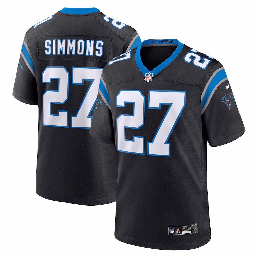 Isaiah Simmons #27 Carolina Panthers Team Game Jersey - Black