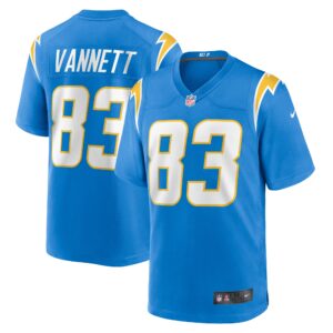 Nick Vannett Los Angeles Chargers Team Game Jersey -  Powder Blue