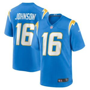 Tyler Johnson Los Angeles Chargers Team Game Jersey -  Powder Blue