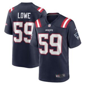 Vederian Lowe New England Patriots Team Game Jersey -  Navy