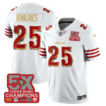 San Francisco 49ers Rivalries # 25 SF Rivalries 5-Time Champions Patch Vapor Limited Jersey - All Stitched