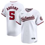 Men's Washington Nationals #5 CJ Abrams  White Home Limited Player Jersey