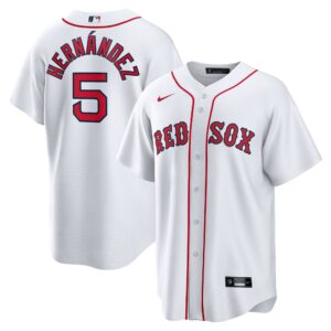 Men's Boston Red Sox Enrique Hernandez  White Home Official Replica Player Jersey