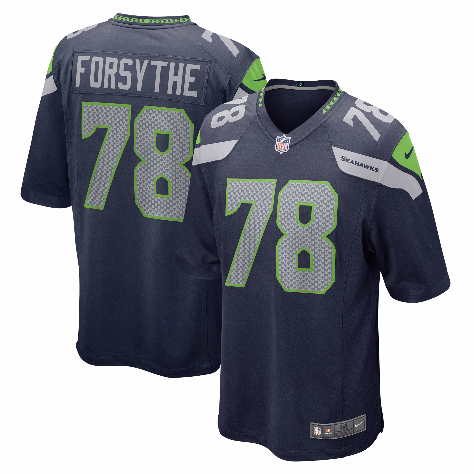 Stone Forsythe Seattle Seahawks Game Jersey - College Navy