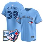 Trey Yesavage  #39  Toronto Blue Jays 50th Season  Limited Jersey Stitched Light Blue