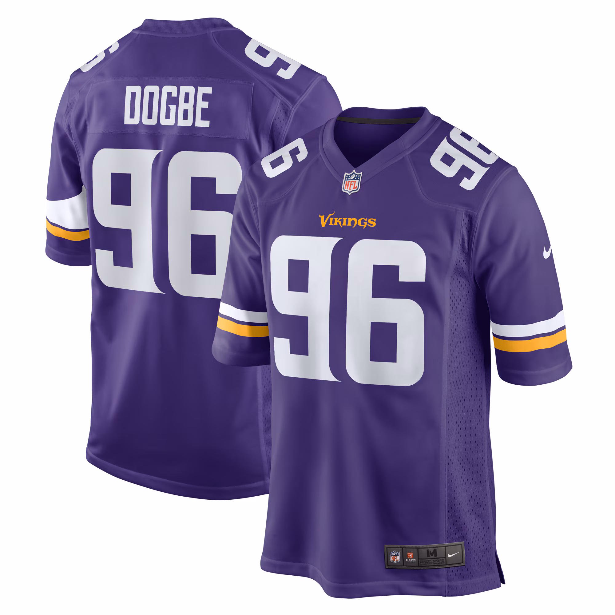 Michael Dogbe Minnesota Vikings Team Game Jersey -  Purple