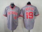 Cincinnati Reds #19 Joey Votto Grey 1991 Turn Back The Clock Stitched Jersey