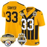 Jack Sawyer #33 Pittsburgh Steelers 2025 AFC North Division Champions Vapor Limited Jersey - All Stitched