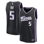 Men's Sacramento Kings De'Aaron Fox  Black 2023/24 Fast Break Replica Jersey - Icon Edition