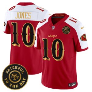 San Francisco 49ers Mac Jones SF "Rivalries" Vapor Limited Jersey - Faithful To The Bay Patch - All Stitched