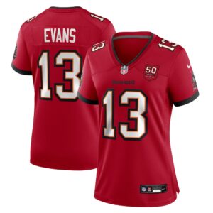 Mike Evans #13 Tampa Bay Buccaneers Women's 50th Season Team Game Jersey - Red