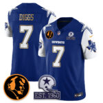 Trevon Diggs # 7 Dallas Cowboys Vapor Limited Gold Jersey - John Madden Patch - All Stitched