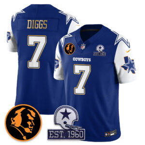 Trevon Diggs # 7 Dallas Cowboys Vapor Limited Gold Jersey - John Madden Patch - All Stitched