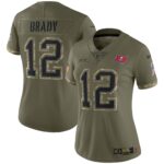 Tom Brady Tampa Bay Buccaneers  Women's 2022 Salute To Service Limited Jersey - Olive