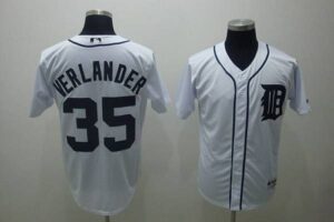 Detroit Tigers #35 Justin Verlander Stitched White Jersey