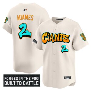 Willy Adames #2 San Francisco Giants Graffiti Fog City Drop Vapor Premier Limited Jersey - All Cream