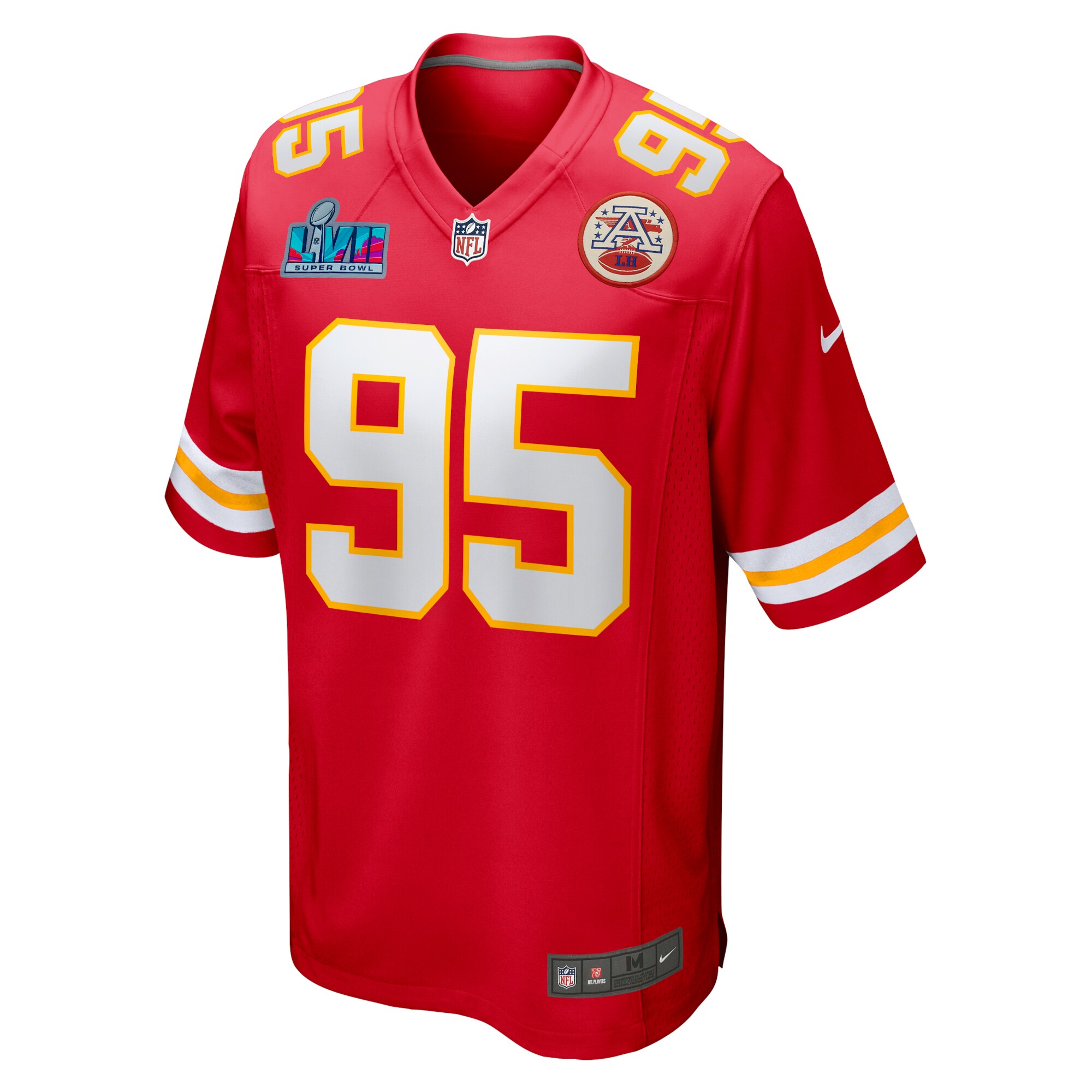Chris Jones Kansas City Chiefs Super Bowl LVII Patch Game Jersey - Red - Image 2