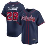 Atlanta Braves Matt Olson #28 Navy Alternate Limited Jersey
