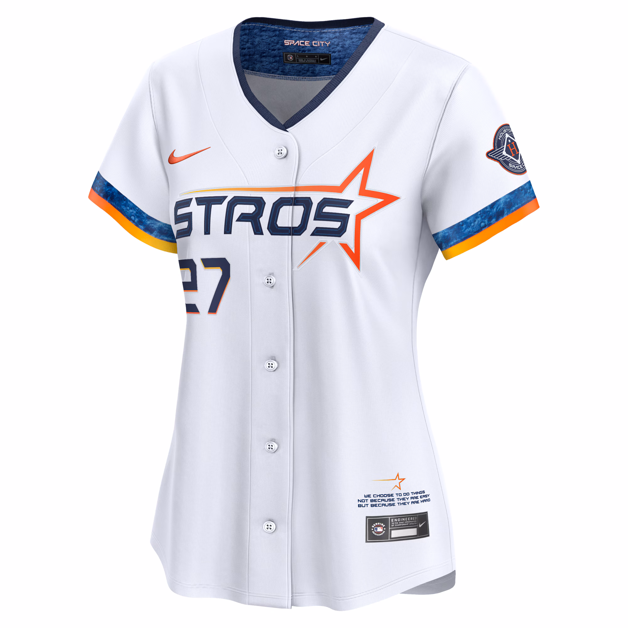 Women's Houston Astros Jose Altuve #27 White 2025 City Connect Limited Jersey