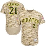Pittsburgh Pirates #21 Roberto Clemente Camo Flexbase Collection Stitched Jersey