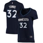 Karl-Anthony Towns Minnesota Timberwolves  Women's Fast Break Replica Jersey Navy - Icon Edition
