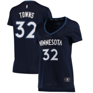 Karl-Anthony Towns Minnesota Timberwolves  Women's Fast Break Replica Jersey Navy - Icon Edition