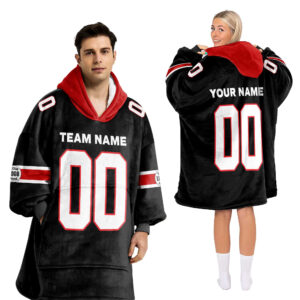 Adult Custom Blanket Hoodie Georgia Inspired Color