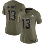 Dan Marino Miami Dolphins  Women's 2022 Salute To Service Retired Player Limited Jersey - Olive