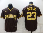 Men's  San Diego Padres #23 Tatis jr Brown Game 2021 Cool Base Stitched Jersey
