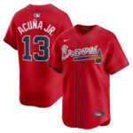 Atlanta Braves Ronald Acuña Jr. #13 Red Alternate Limited Player Jersey