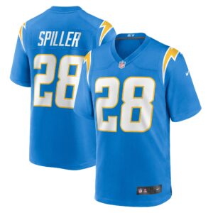 Isaiah Spiller Los Angeles Chargers  Game Jersey - Powder Blue