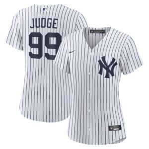 Women's New York Yankees Aaron Judge #99 White Home Replica Player Jersey