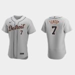 Men's Detroit Tigers #7 Jonathan Schoop Gray Road Flex Base Jersey