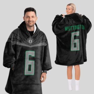 Adult N.W 6 Oregon Football Unisex Blanket Hoodie