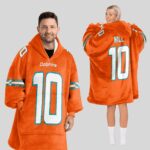 Adult 10 Miami Football Unisex Blanket Hoodie