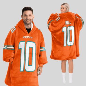 Adult 10 Miami Football Unisex Blanket Hoodie