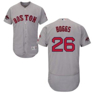 Boston Red Sox #26 Wade Boggs Grey Flexbase Collection 2018 World Series Champions Stitched Jersey