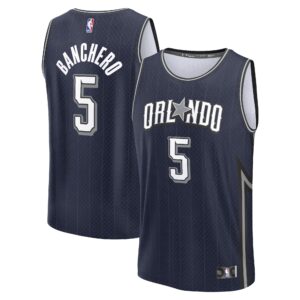 Unisex Orlando Magic Paolo Banchero  Navy 2023/24 Fast Break Jersey - City Edition
