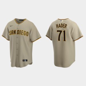 Men's San Diego Padres #71 Josh Hader Cool Base Alternate Jersey - Sand Brown