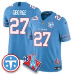 Eddie George #27 Tennessee Titans Vapor F.U.S.E. Limited Jersey -  Light Blue