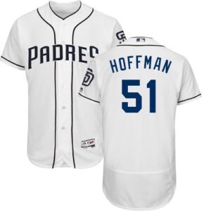Men's San Diego Padres #51 Trevor Hoffman White Majestic Home Flex Base Jersey